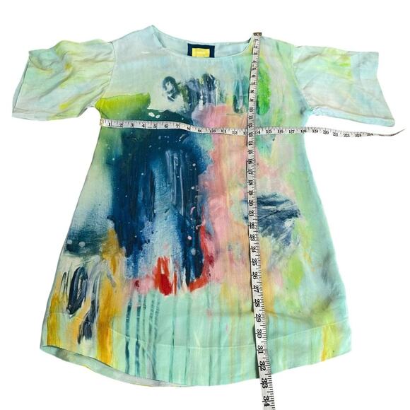 Maeve Anthropologie Claire Silk Watercolor Dress Size XS - Picture 4 of 8